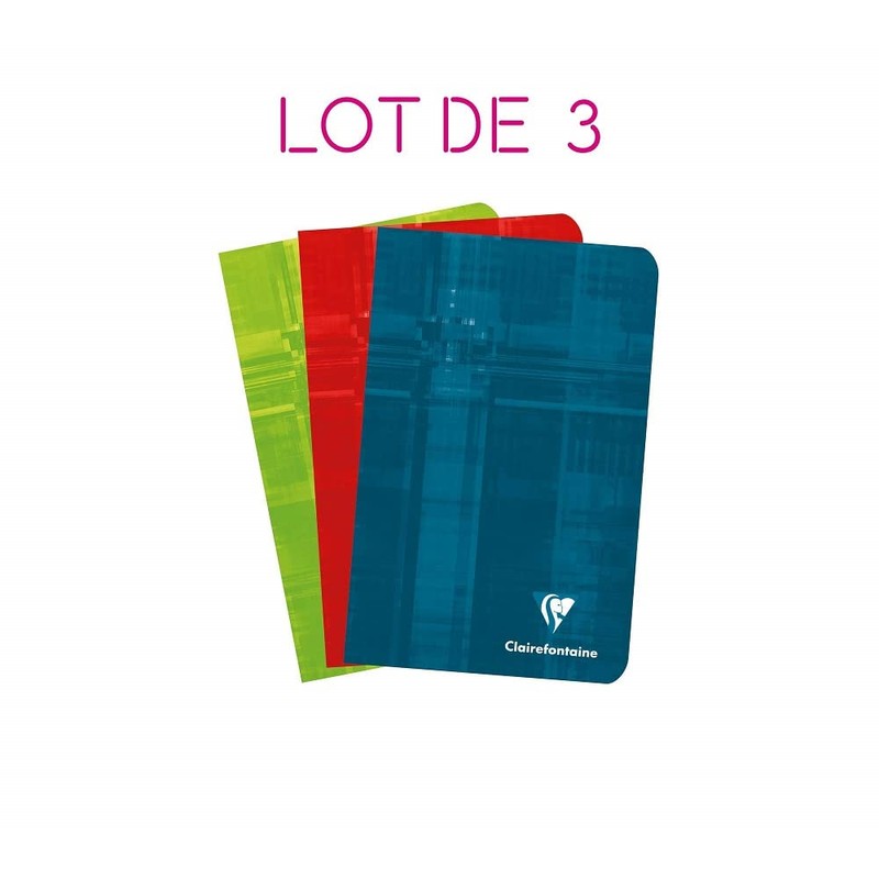 Clairefontaine 663602AMZC Set of 3 Booklets, 48 Sheets, 11 x