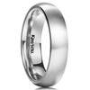 King Will Silver Domed BASIC 5MM Titanium Ring Wedding Ring For Men Women Couple Ring Brushed/Matte Comfort Fit 8