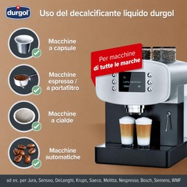 durgol swiss espresso - Decalcificante Professionale - Per tutte le marche di caffettiere - Pulizia facile: senza attesa e senza residui! - 2 flaconi da 125 ml