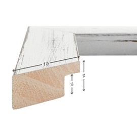 Craig Frames Jasper, 22 x 28 Inch Country Marshmallow White Picture Frame Matted to Display an 18 x 24 Inch Photo