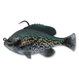 Savage Gear Pulse Tail Bluegill RTF Fishing Bait, 1 oz, Crappie, Realistic Contours, Colors and Movement, Durable Construction, Heavy-Duty Fishing Hook, Built-in Rattle