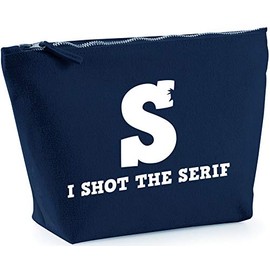 Hippowarehouse I shot the serif graphic designer printed make up cosmetic wash bag 18x19x9cm