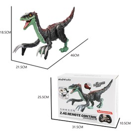MindWissUp Remote Control Dinosaurs Toys, 42.5 * 21 * 25cm Electric Walking Dinosaurs Toy with Light and Sound, 2.4Ghz Rechargable Therizinosaurus Jurassic Toys for Boys Girls Age(Large size)