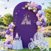 Cubierta de fondo de arco morado de 6 pies, fundas