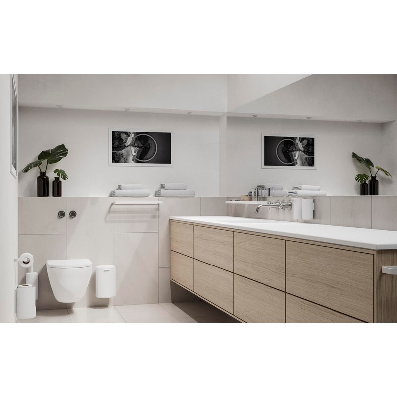 Zone Denmark Rim Wall Toilet Roll Holder, Diameter 13.2 cm,