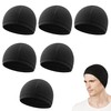 6PCS Wave Cap for Men and Women Breathable Short Black