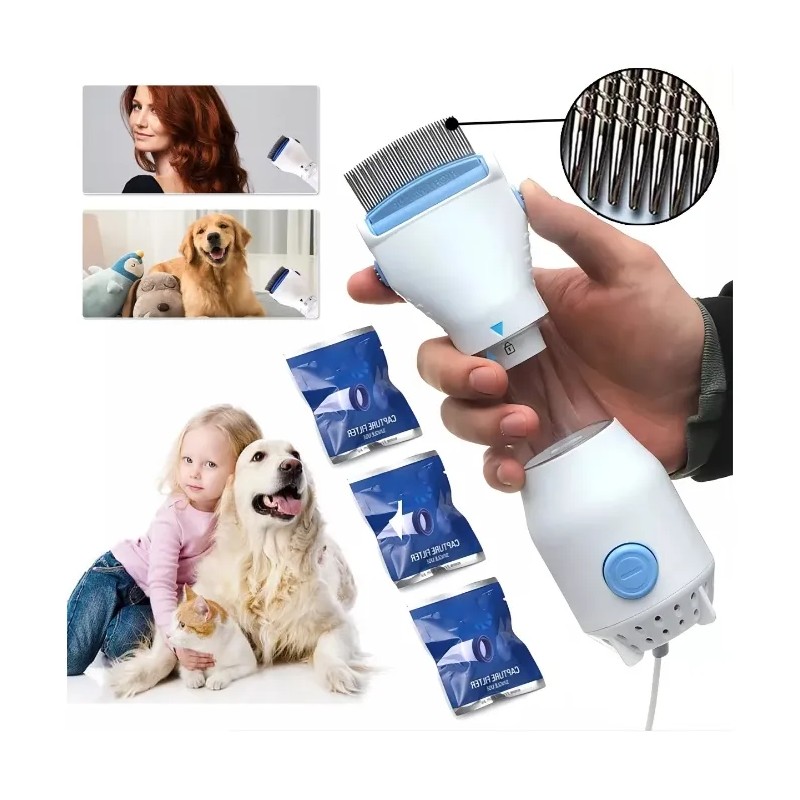 Peine Eléctrico Aspiradora Para Eliminar Piojos Liendres,aspiradora para piojos Color