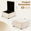 2BYF Storage Ottoman 30 Inch Large Hidden Storage Ottoman Foot