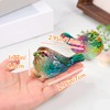 Crystal Colorful Bird Figurine 2 Pcs - Glass Bird Animal