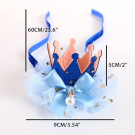 Pet Hat, Birthday Decoration, Pet Supplies, Headwear, Gift, Party Decoration, Cosplay, Princess-like Hat, Birthday, Anniversary, Holiday, Dog, Cat, 4 Colors (Blue)