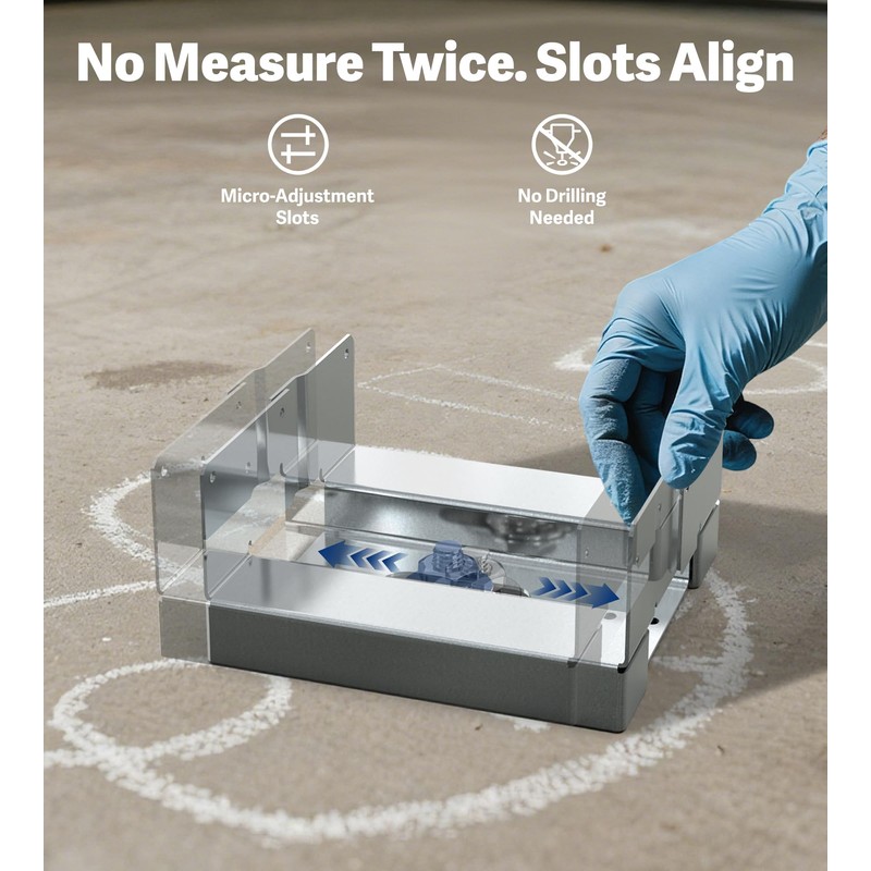 vikofan 6 Pack 6x6 Post Base for Concrete, Actual 5.5"x5.5"