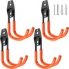 HUPBIPY Heavy Duty Garage Hooks 4 Pack, J Shaped Hanger,