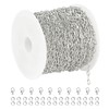 UMAOKANG 32.8 Feet Stainless Steel Jewelry Making Chains Embossed Cable