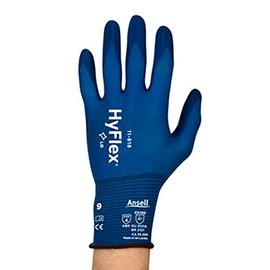 Ansell HyFlex 11-818 Guante de Protección Mecánica Gran Sensibilidad Tactil y Comodidad Recubrimiento Fino de Espuma de Nitrilo Ultraligeros Multiusos. Unisex 1 Par