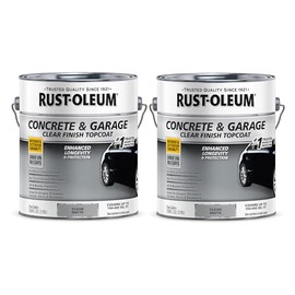 Rust-Oleum 380895-2PK Concrete & Garage Clear Finish Topcoat, Gallon, Matte Clear, 2 Pack