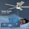 POCHFAN 52 Inch Brushed Nickel Ceiling Fans with Lights and