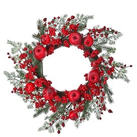 22" Apple Berry Cedar Wreath