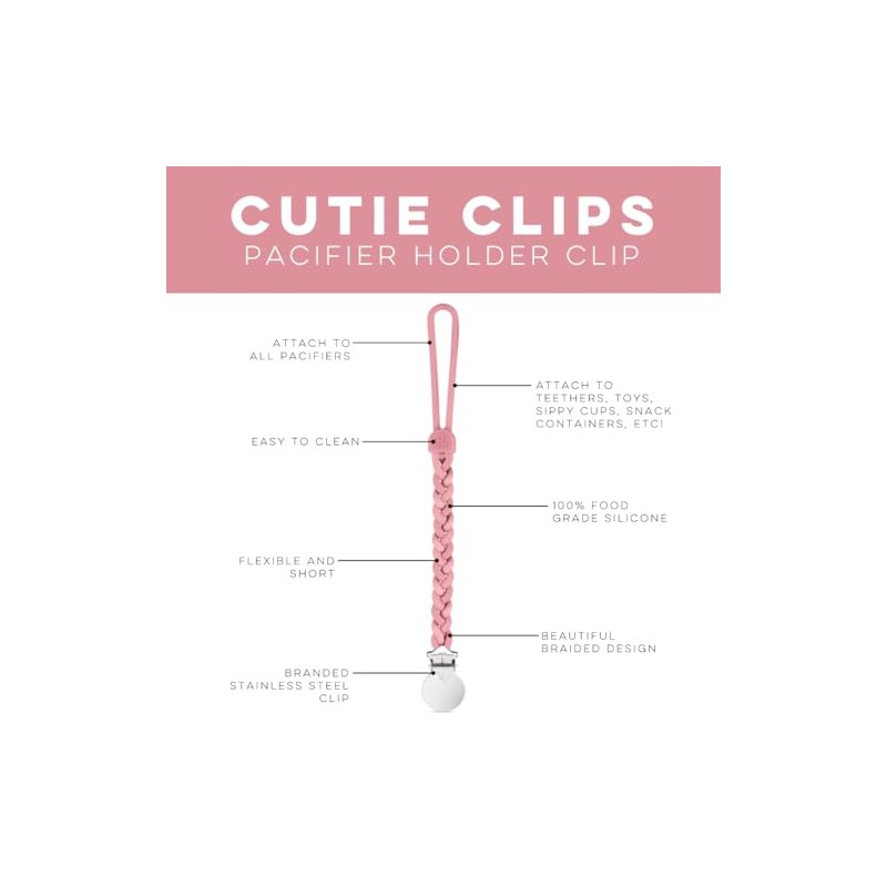 Ryan & Rose Cutie Clip Braiden Clip para chupete -