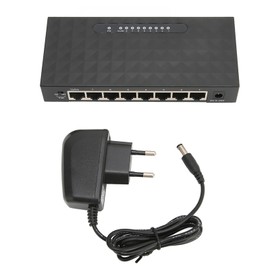 Network Switch Gigabit 1000Mps 8 Ports Self Adaptive Switch Ethernet Adapter for Office Home