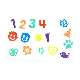 Colorations Stampers Shapes & Numbers , set of 26 stamps, Shape and number stampers are 2.95 inches in dimension and made of durable EVA foam that’s easy to hold