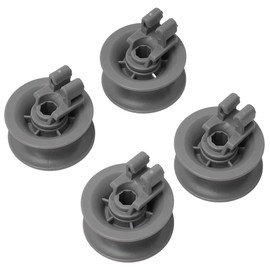 4 Pack Dishwasher Roller 00611666, Upper Rack Basket Runner Rail Wheels for Boschh