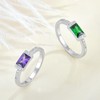 STARCHENIE Baguette Ring for Women 925 Sterling Silver May Birthstone