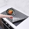 KitchenRaku Checkered Large Induction Cooktop Protector Mat with Plastic Bowl