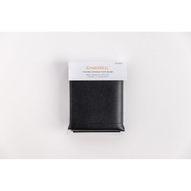 Kimberbell Folding Storage Tote Blank – Faux Leather Embroidery-Friendly Organizer, DIY Machine Embroidery Tote with Sturdy Handles, Craft Supplies, Desk Storage for Crafts - Black