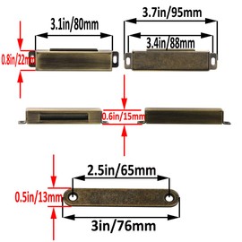 4 Pack Magnetic Cabinet Door Catch- Stainless Steel Closet Catches with Strong Magnetic- Furniture Latch 70 lbs (Bronze)