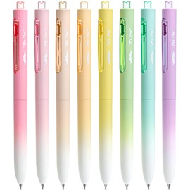 Mr. Pen- Retractable Gel Pens, 8 Pack, Black Ink, Pastel Barrel Gel Pens, Gel Pens Fine Point 0.5mm, Retractable Pens, Cute Pens, Gel Ink Pens, Aesthetic Pens for Journaling Fine Tip Pens