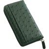 Sankyo Shokai Wallet, Women's, Men's, Ostrich Leather, Genuine Leather, Half