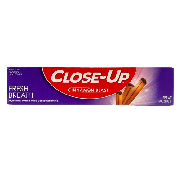 LOQFA Close-Up Toothpaste, Refreshing Red Gel, Anticavity Fluoride, Cinnamon, 6