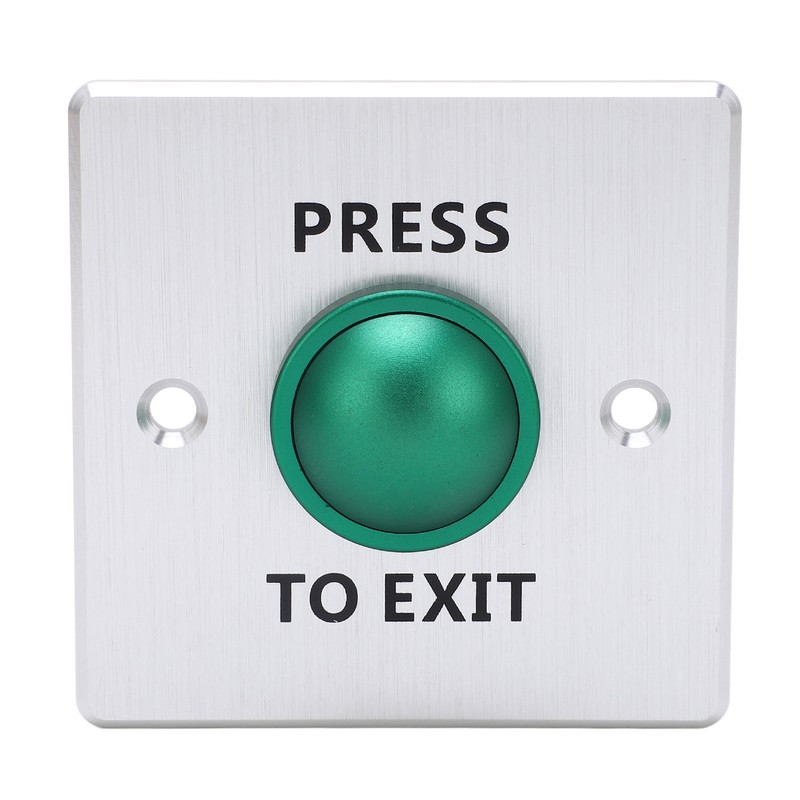 Door Release Button Stainless Steel 12‑24V Push to Exit NO