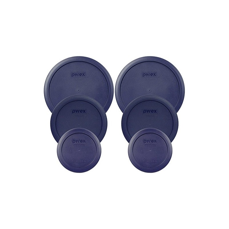 Pyrex (2) 7402-PC 6/7 Cup Blue (2) 7201-PC 4 Cup