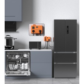 3 Outlet Refrigerator Surge Protector with Time Delay, Voltage Protector for Home Appliances, Protects Against Brownout, Spike, Instant Surge All Voltage Abnormalities, 14 AWG Power Cord (2FT)