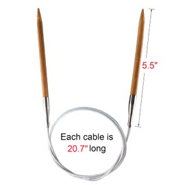 Weabetfu Bamboo Circular Knitting Needle,32-inch Length for Handmade Creative DIY and Any Weave Yarn Projects,US Size 10(6mm)