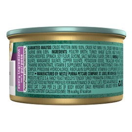 Fancy Feast PURINA Medleys Tender Turkey Primavera with Garden Veggies & Greens Adult Wet Cat Food 3 Ounce (Pack of 72)