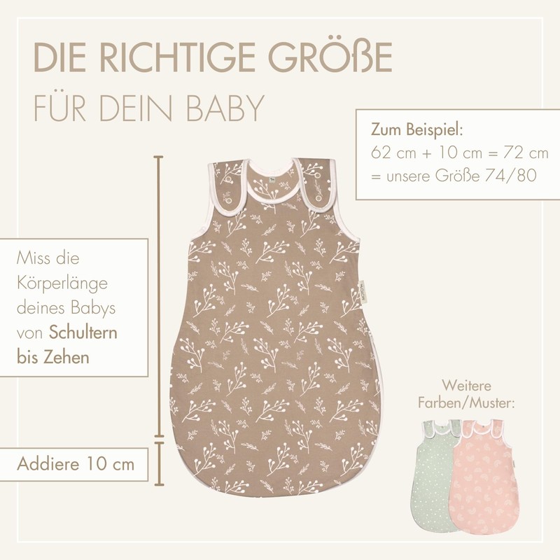 MOYO Sleeping Bag Round Rustling Branches Taupe 74/80