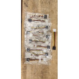 Unbranded 10 pcs IDE/Molex 4-Pin Male To Serial ATA SATA 15-Pin Female Power Adapter Cable