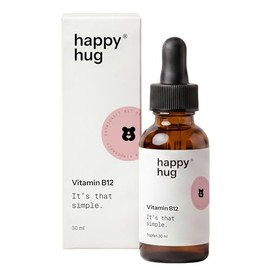 happyhug Vitamin B12 Drops for Children, Nervous System, Cell Formation & Energy, Methylcobalamin, Specially Developed for Children, From Birth, 30 ml