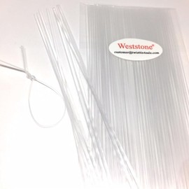 Weststone 200pcs Clear Plastic Twist Ties - No Wire Inside, Resuable Twist Ties for Bag, Household, and Office use (178mm * 4mm)
