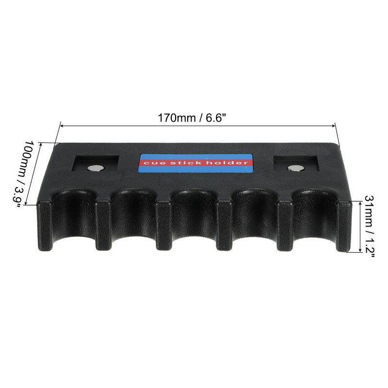 PATIKIL 1Pcs 5 Holes Cue Holder, Plastic Portable Pool Stick