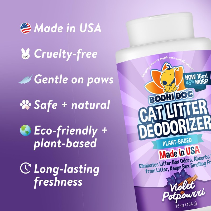 Bodhi Dog Cat Litter Odor Eliminator - Natural Gentle Deodorizer