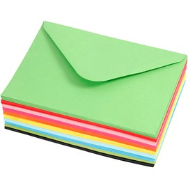 Colored Envelopes, C6 11,5x16 cm, 100 asstd