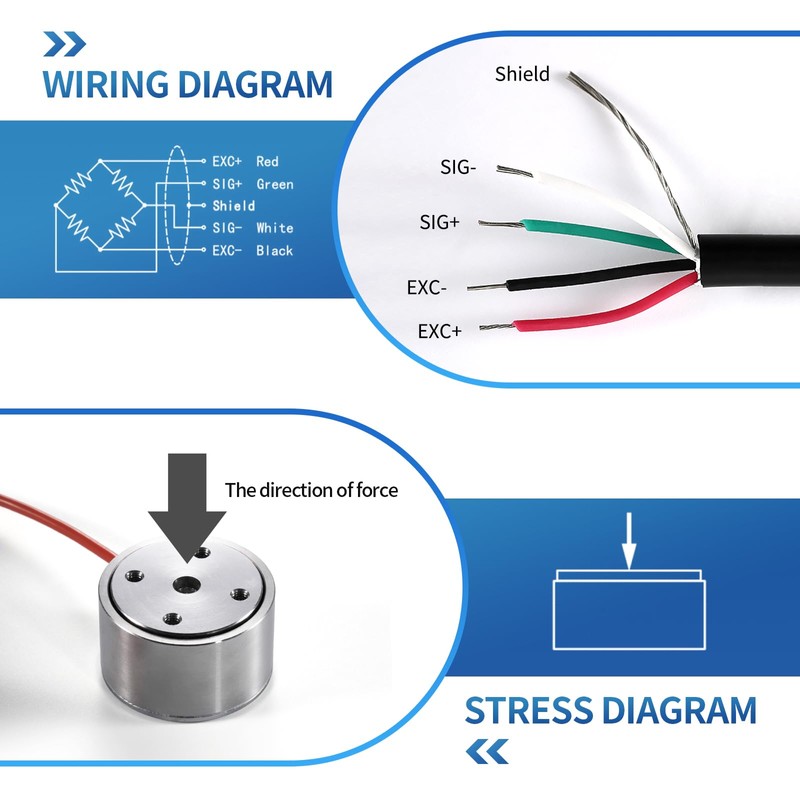 QILICHUANGAN Load Cell, High Precision Pressure Sensor, Measurement Range, 0