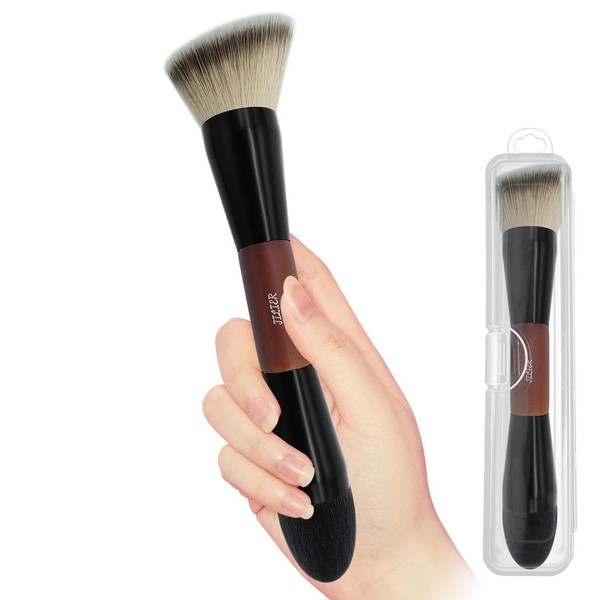 Double Ended Foundation Brush & Blending Brush for Makeup, Soft,