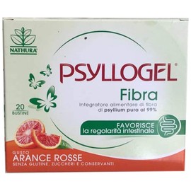 3X PSYLLOGEL FIBRA - Integratore di Psyllium Pura - 60 BUSTINE GUSTO ARANCIA