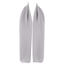 Hat To Socks Chiffon Scarf Sheer Wrap for Women (Grey)