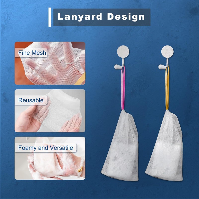 Lagincig 20PCS Soap Bag - Bar Soap Pouch Mesh Net