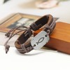 Caiyao Sign of The Fish Men's Leather Wrap Bracelet Retro